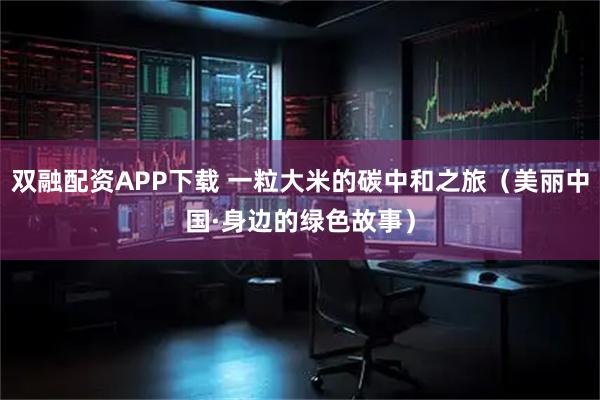 双融配资APP下载 一粒大米的碳中和之旅（美丽中国·身边的绿色故事）