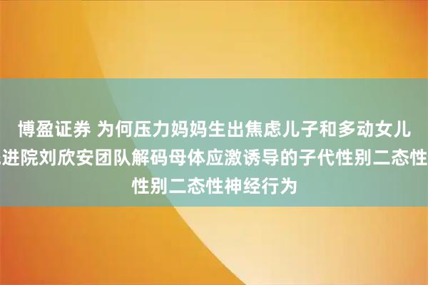 博盈证券 为何压力妈妈生出焦虑儿子和多动女儿？深圳先进院刘欣安团队解码母体应激诱导的子代性别二态性神经行为